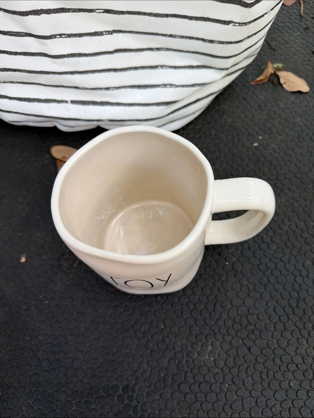 White JOY Ceramic Mug - Home Dining
